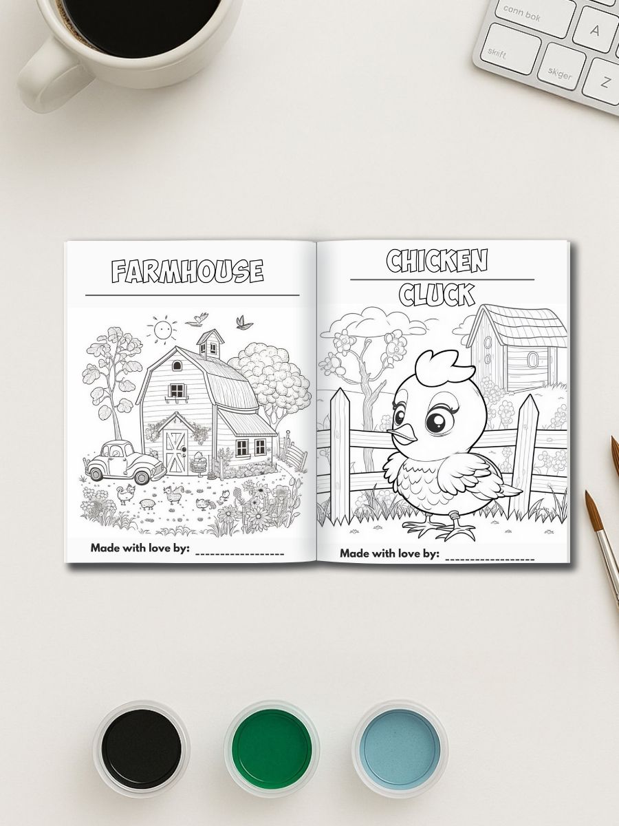 Farm Animal and Sounds Coloring Pages - Image 3